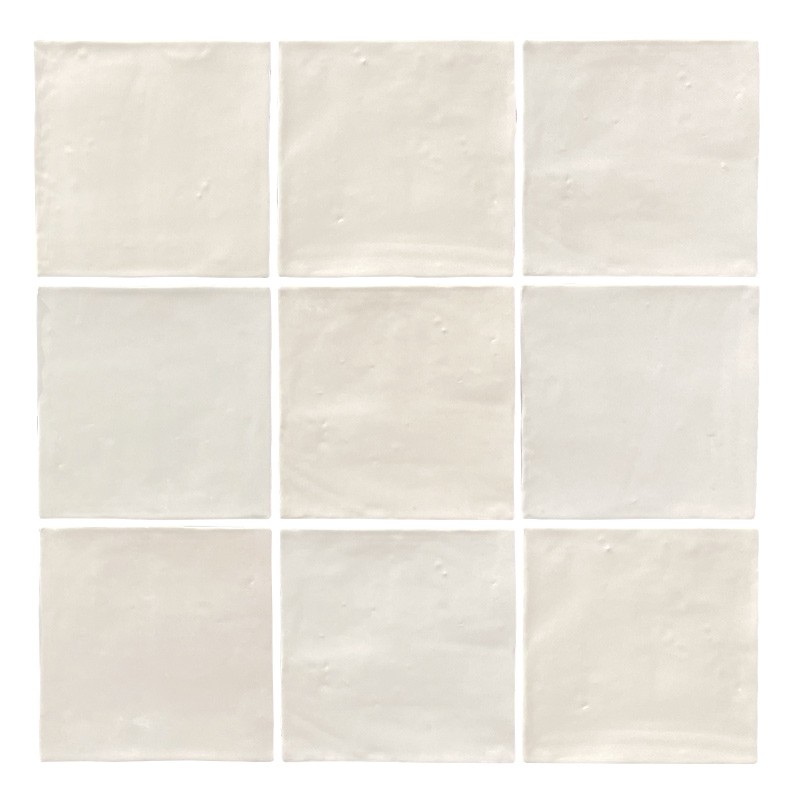 wow zellige white matt Wandfliese 12,5 x 12,5 cm Muster