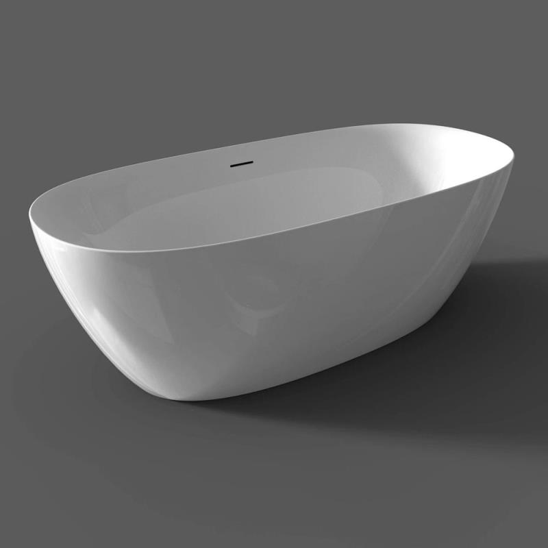 Riho Oval freistehende Badewanne 170 x 82 cm Weiß