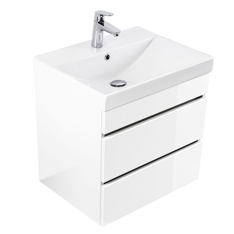 KWIQQ Fewer Waschtischunterschrank mit Waschtisch 60 cm