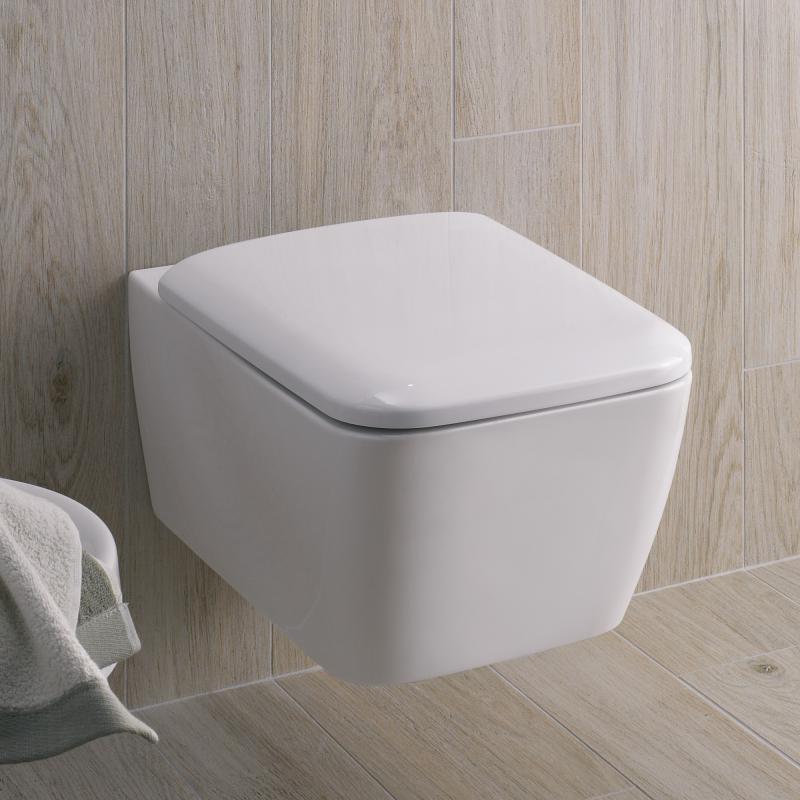 Geberit iCon Square Tiefspül-WC spülrandlos wandhängend