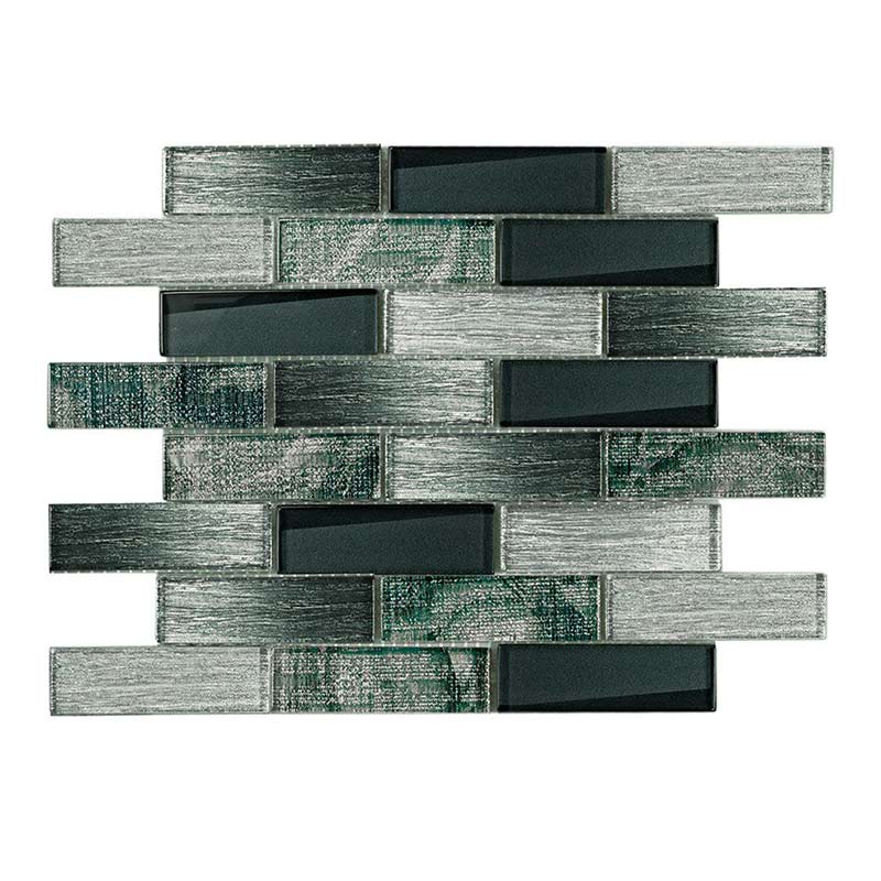 Brick Bisel-2 verde 3 cm Muretto Brick Mosaikfliesen