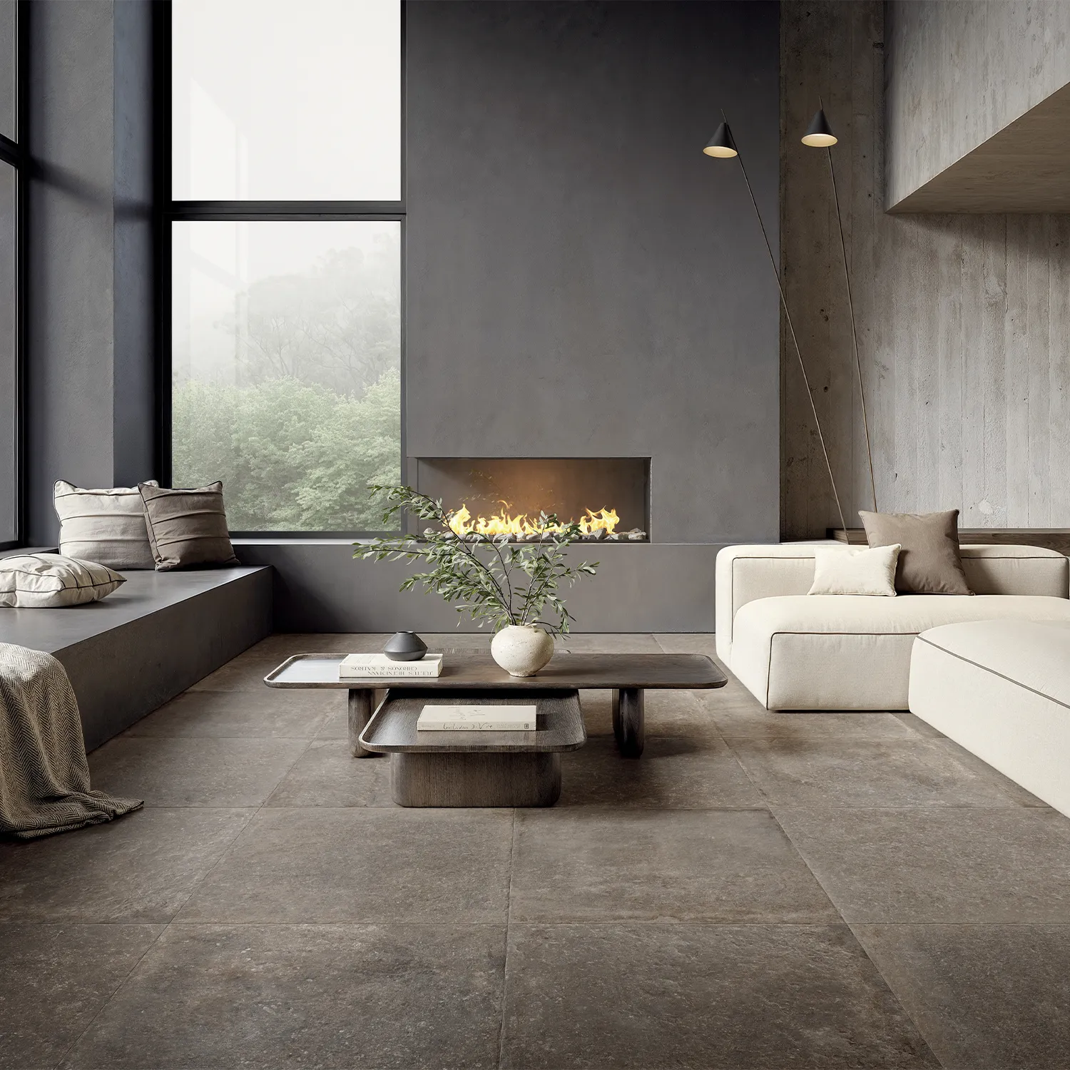 Rustikale Steinoptik Bodenfliese i-stone Taupe 80 x 80 cm