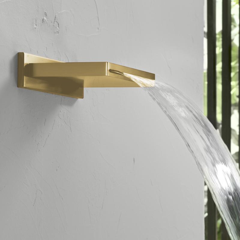 Herzbach Design iX PVD Brass Steel Schwall-Auslauf