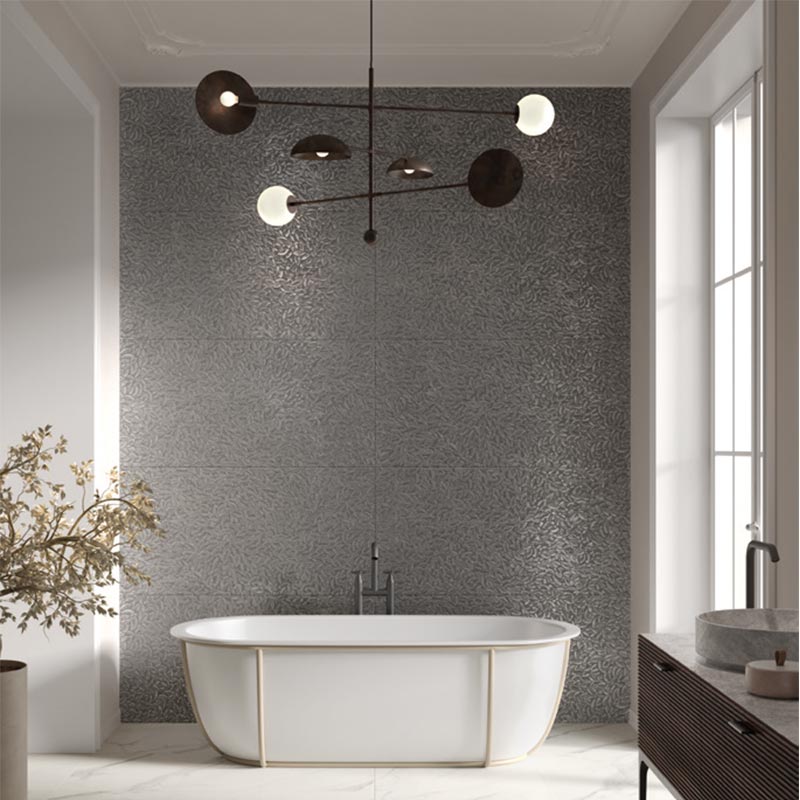 Serenissima ShoWall Wall 24 Foliage Silver 60 x 120 cm