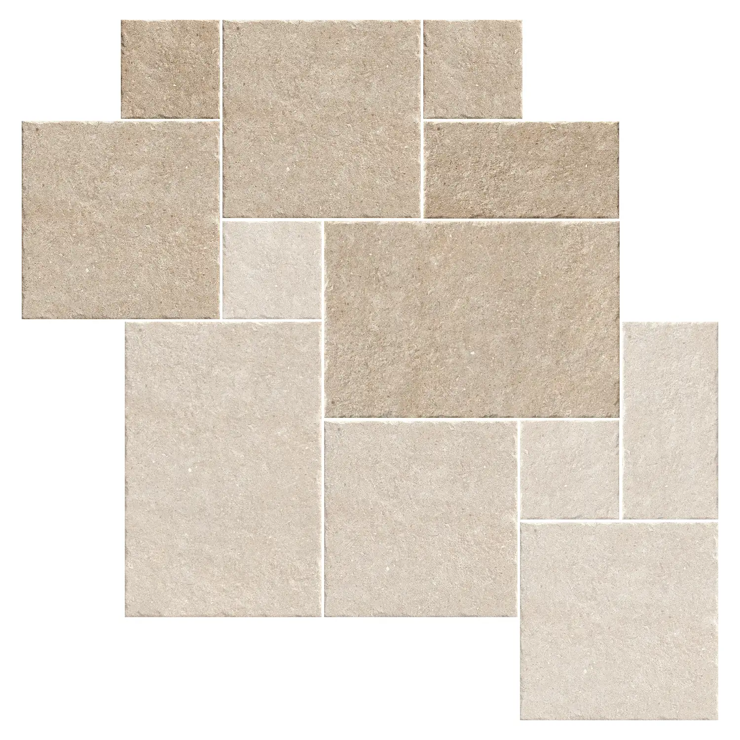 Steinoptik Fliese Sedimenti Sand Tumbled Römischer Verband