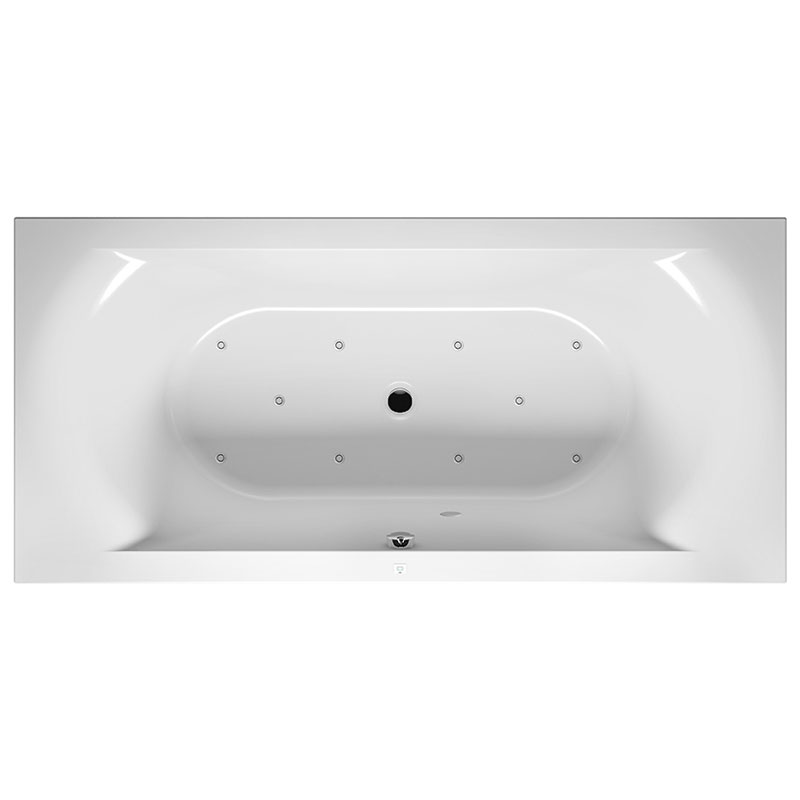 Riho Lima Whirlpool Badewanne 180 x 80 cm Airpool Rechts