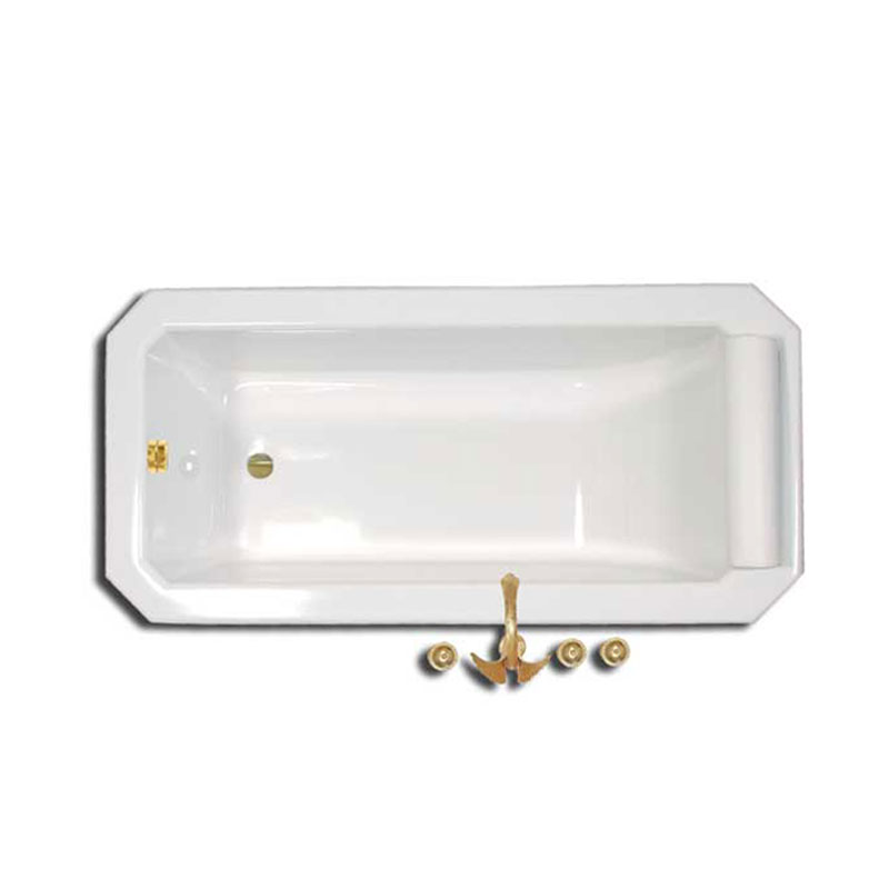 Caribia Roma Achteck Badewanne 175 x 85 x 50 cm