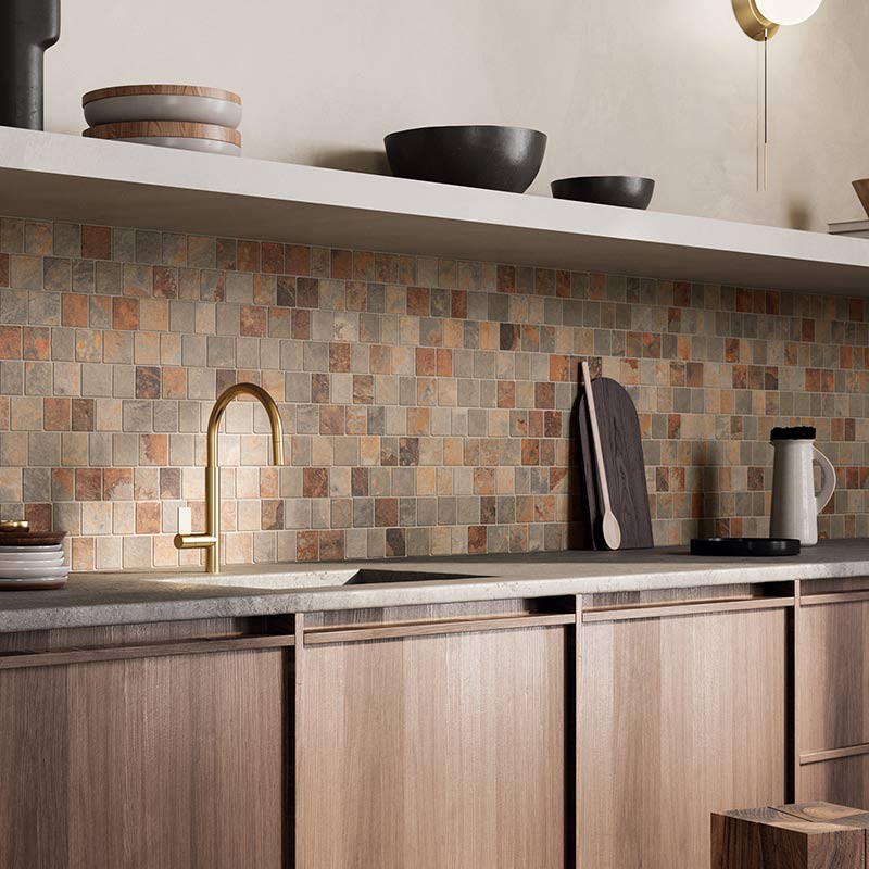 CIR Di Pietra Bali Red Mosaico Pave Mosaikfliesen