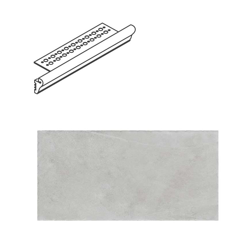 Settecento Proxi Bianco Stufenplatte 5,5 x 32 cm