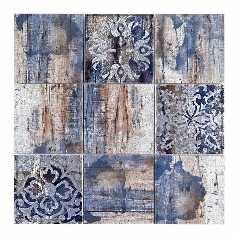 Maxi Shabby Chic-1 azul 10 x 10 cm Mosaikfliesen