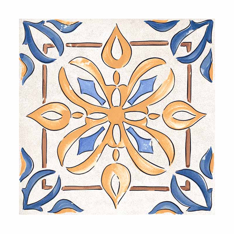 Cotto Bodenfliese Etrusche Decoro Mix 20,3 x 20,3 cm