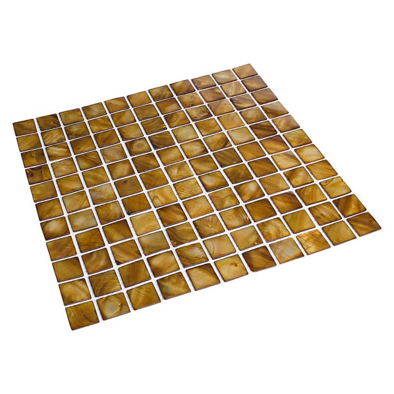 Perlmutt Mosaik Shell Brown 2,5 x 2,5 cm
