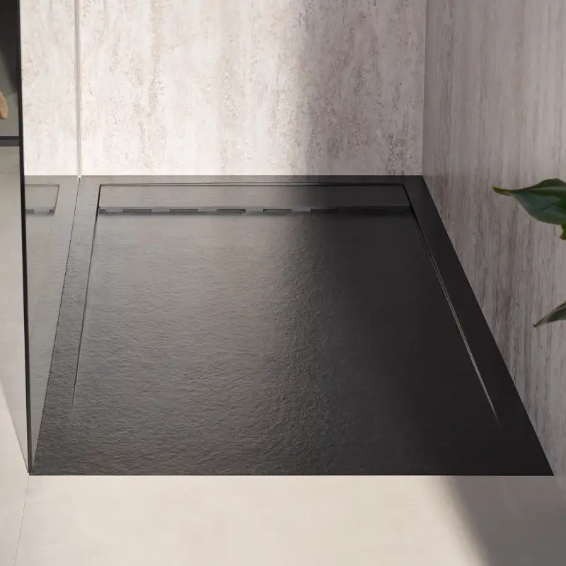 Marmor-Polymer Duschwanne HSK Reta mit Rinnenablauf