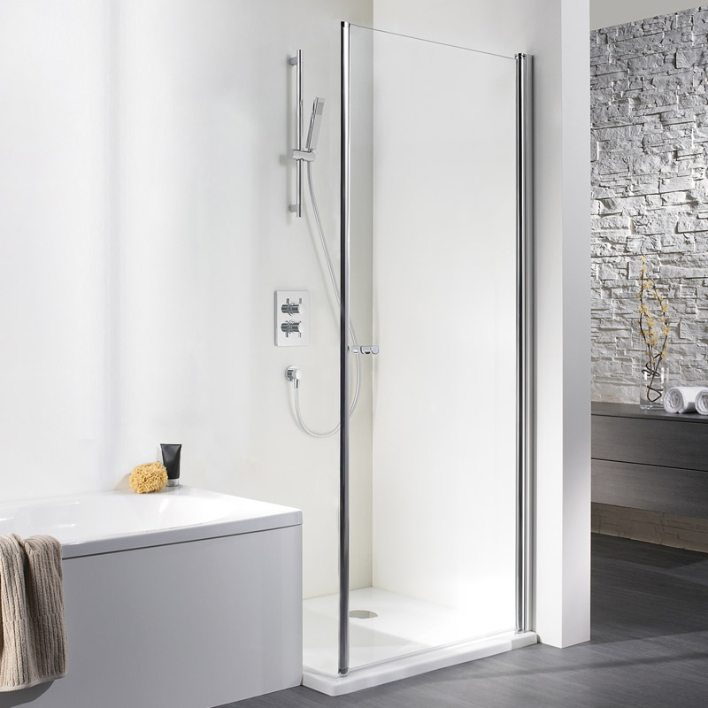 HSK Exklusiv Drehtür 90 cm zu wegschwenkbare Seitenwand