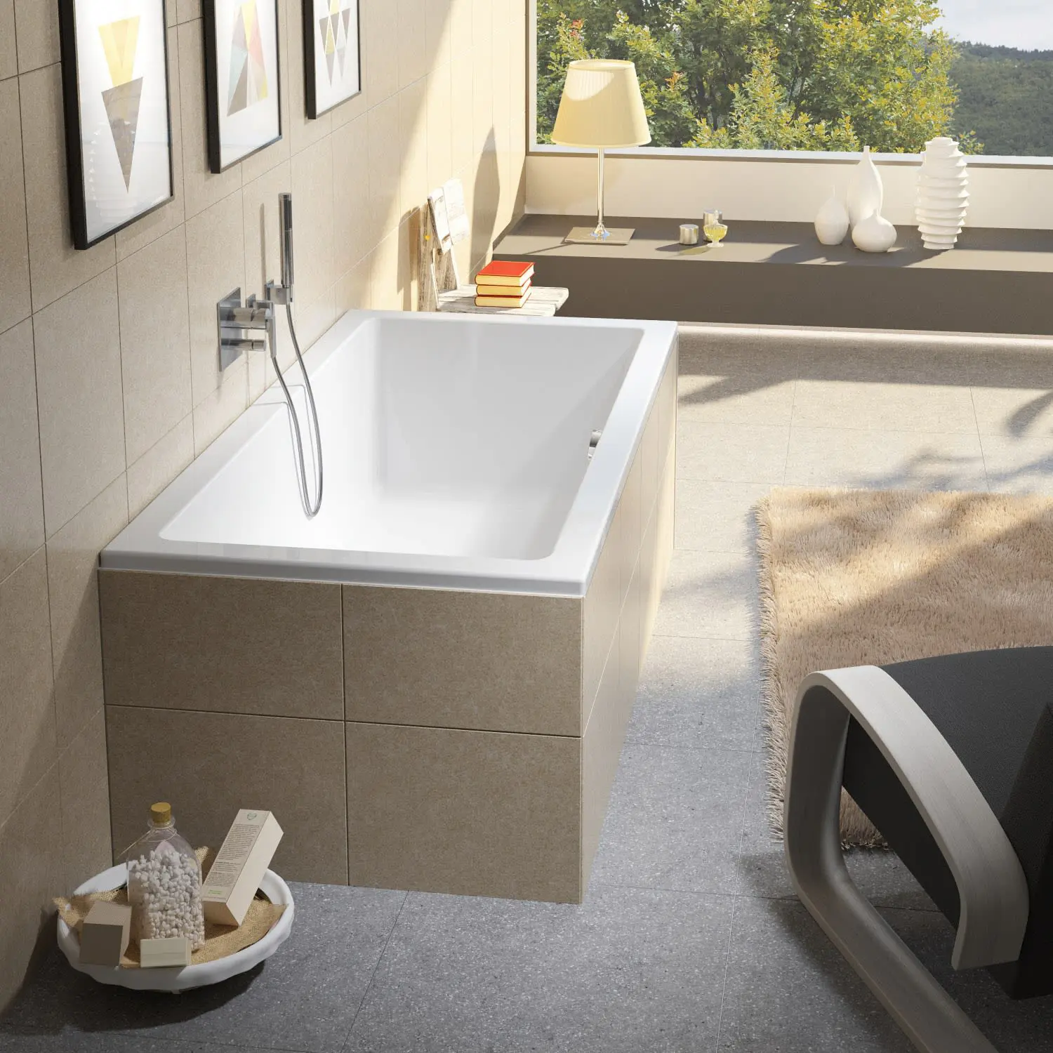 Riho Lusso Badewanne 180 x 80 x 47,5 cm