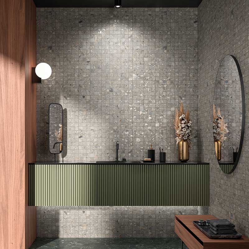 Cercom Ceppo di Gres Grigio 5 x 5 cm Mosaikfliesen