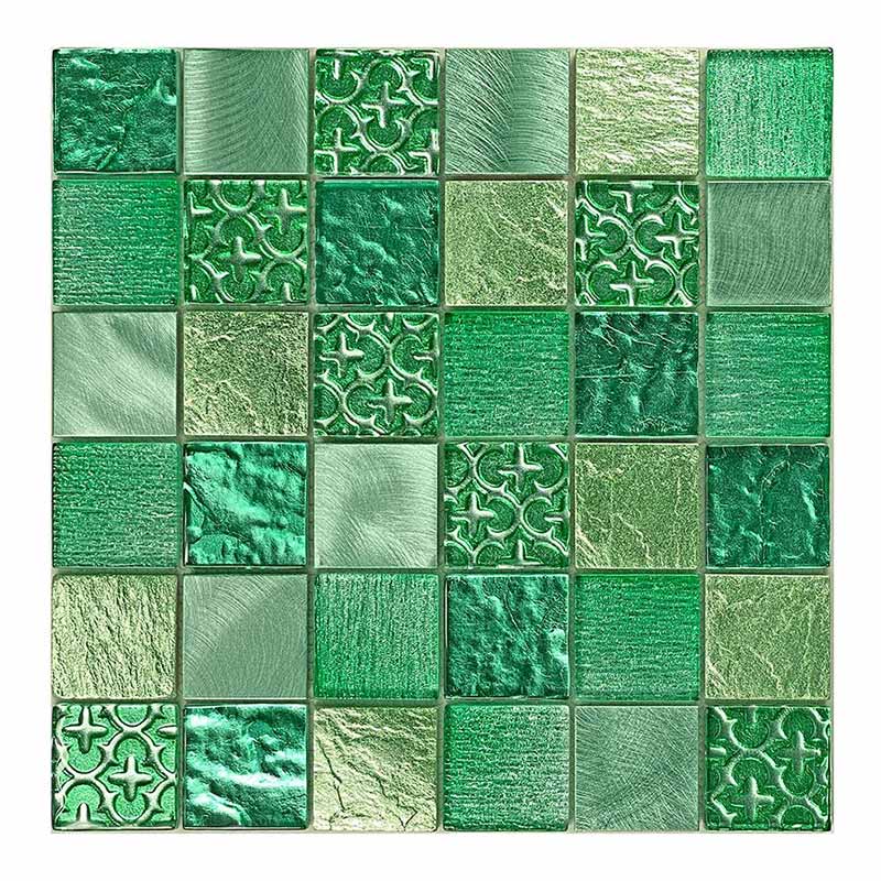 Mix-QVF verde 4,8 x 4,8 cm Mosaikfliesen