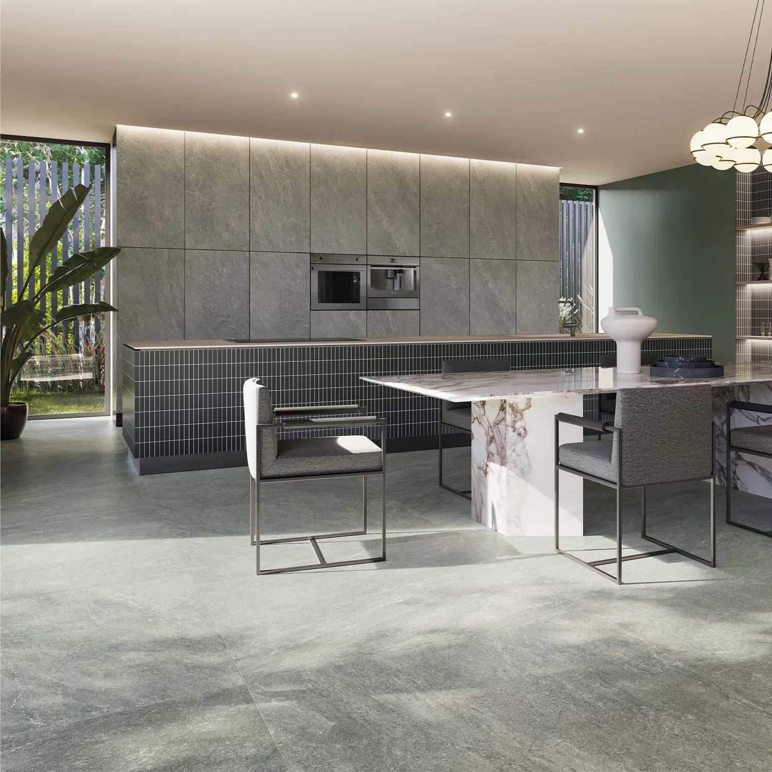 Steinoptik Fliese Origins Silver 120 x 120 cm