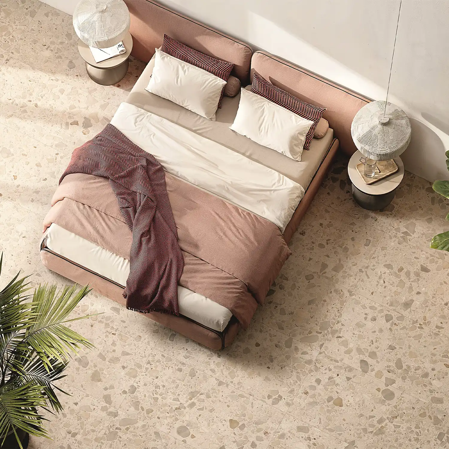 Terrazzo Fliese Shell Beige 60 x 120 cm