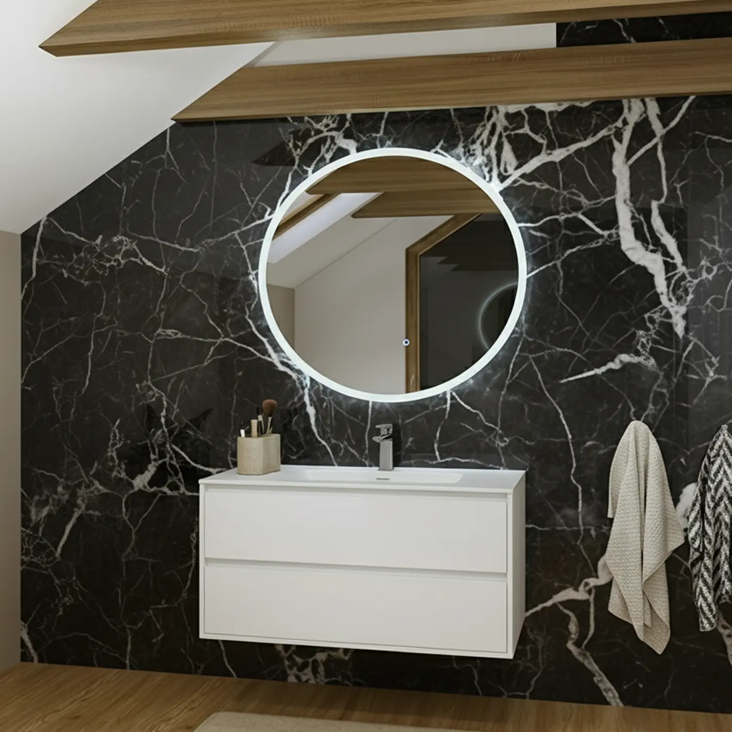 cenotes zoom Möbelset Keramik Waschtisch & Unterschrank 100