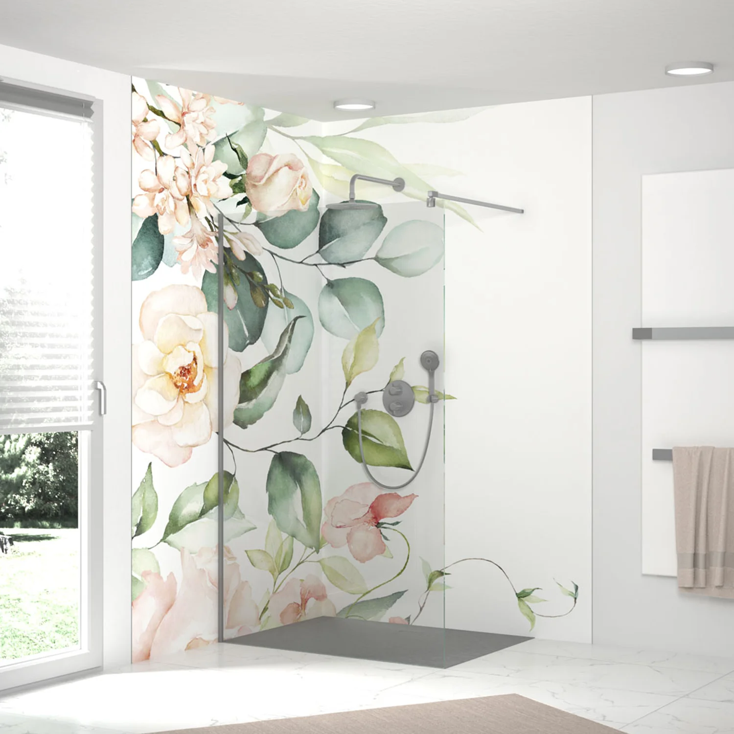 HSK RenoDeco Fotodruck Duschrückwand Blumen 67