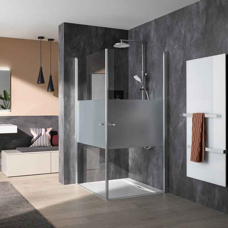 HSK RenoDeco Duschrückwand Naturstein Schiefer Grau