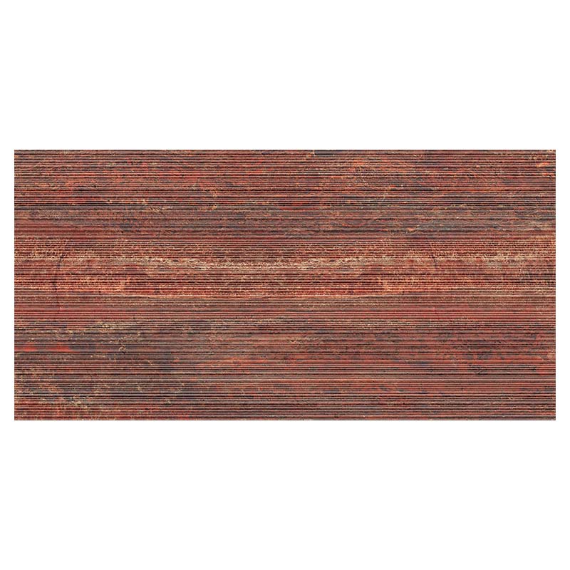 Travertin Optik Dekor Rosso Vein Cut Ribbed 60 x 120 cm