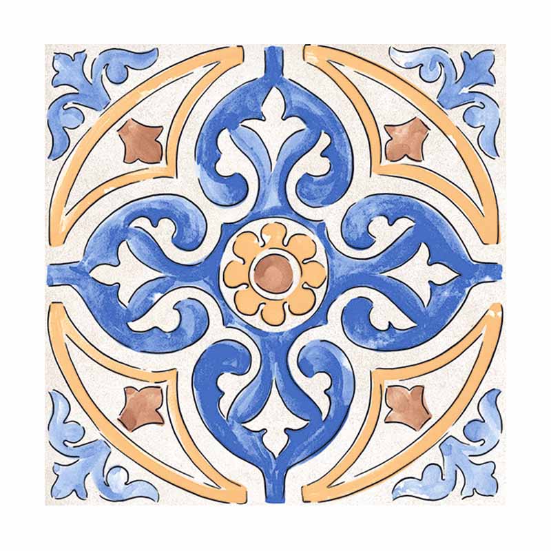 Cotto Bodenfliese Etrusche Decoro Mix 20,3 x 20,3 cm