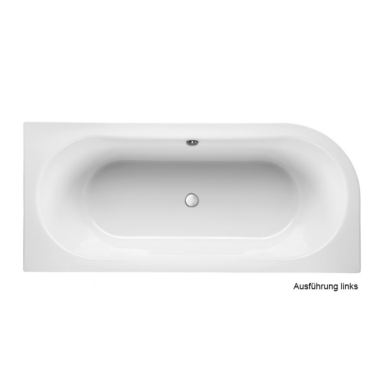 Mauersberger Primo1 Oval Badewanne 180 x 80 x 45,5 cm links