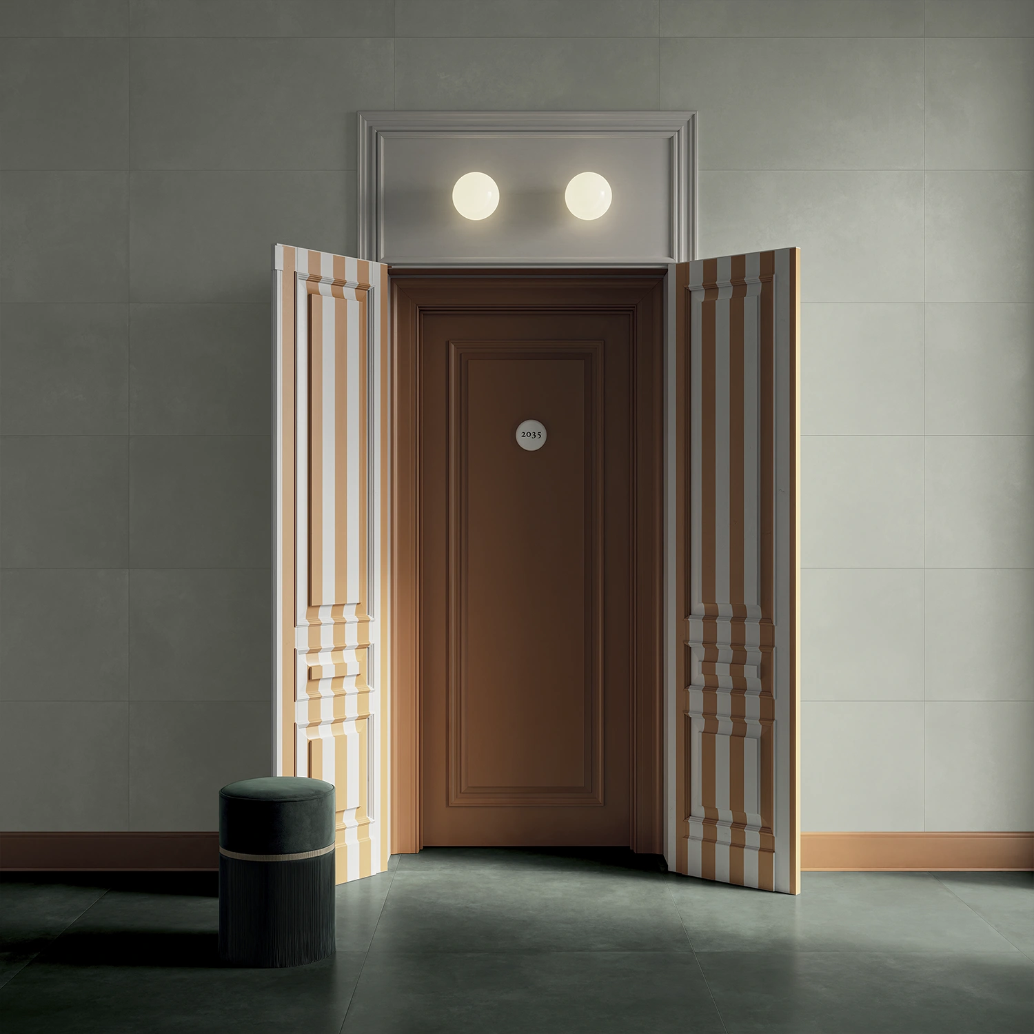 Zementoptik Fliese Infinita Asparago 60 x 120 cm