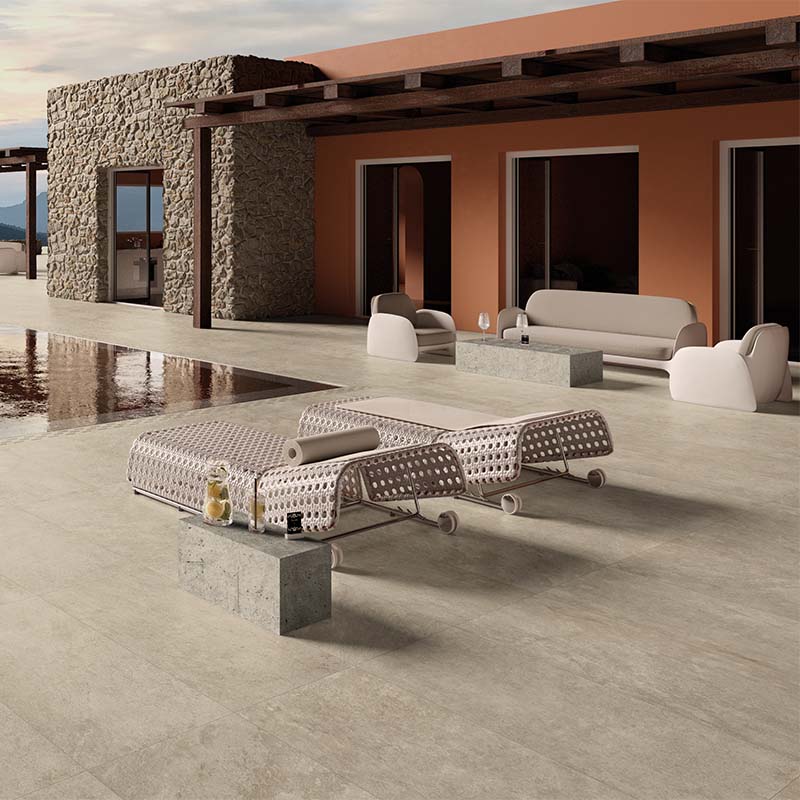 Terrassenplatte Cercom Absolute Stone Clay 60 x 120 cm