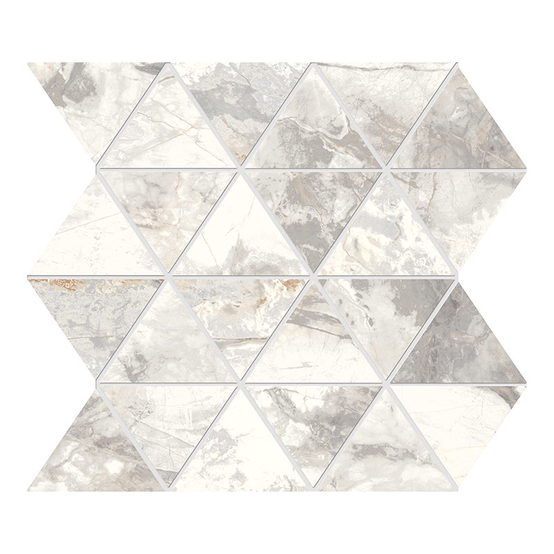 edimaxastor Golden Age White Mosaico Triangolo Mosaikfliesen