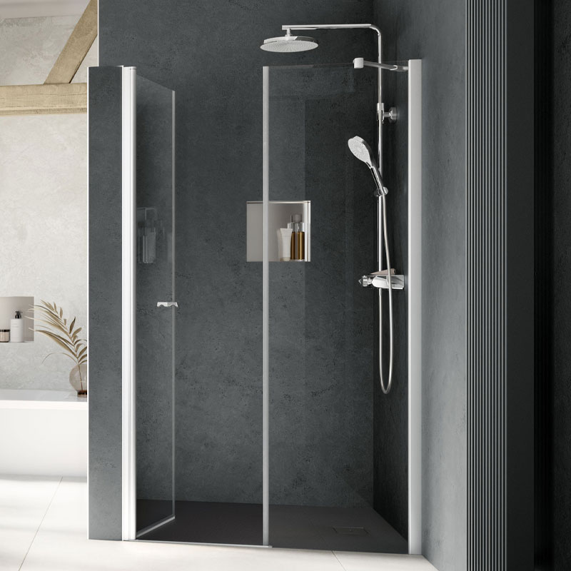 HSK Exklusiv 2.0 Drehtür Nische pendelbar m.Nebenteil 160 cm