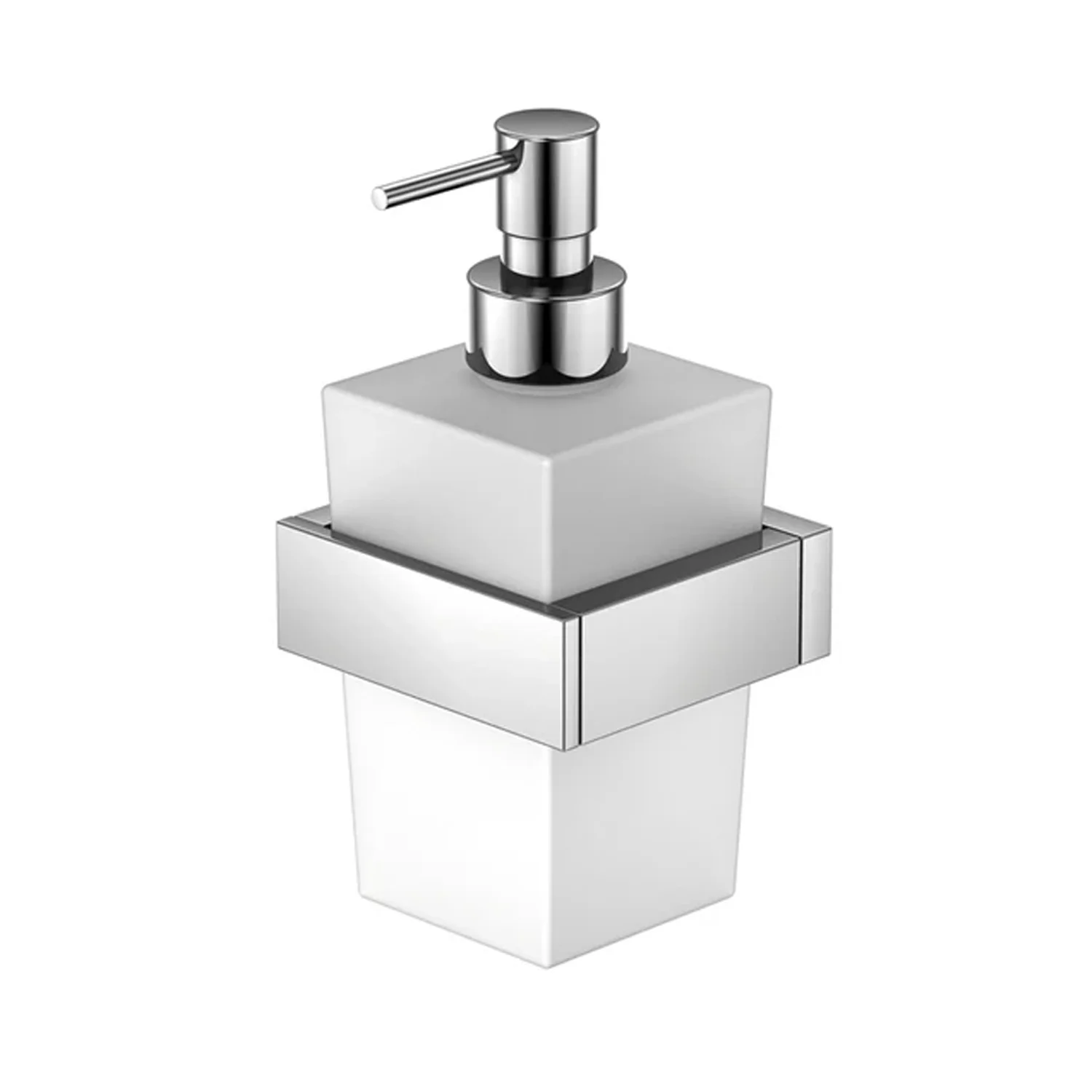 Steinberg Serie 460 Seifenspender Glas satiniert weiß