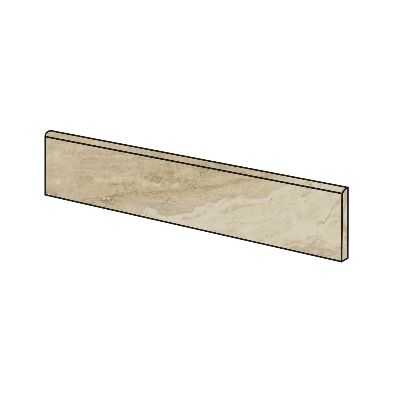 Rustikale Steinoptik Sockel Opus Beige 6,5 x 40 cm