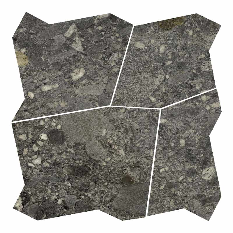 Cercom Ceppo di Gres Nero Palladiana Mix S/3 Mosaikfliesen