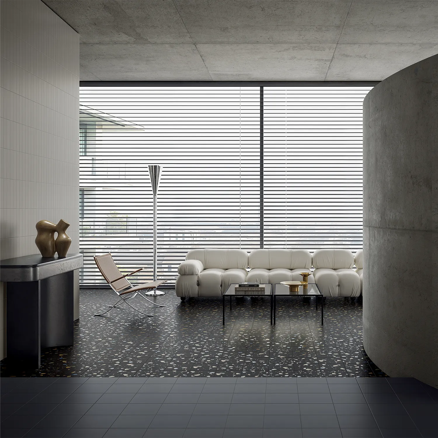 Fliese CIR Forever Color Terrazzo Black 20 x 20 cm