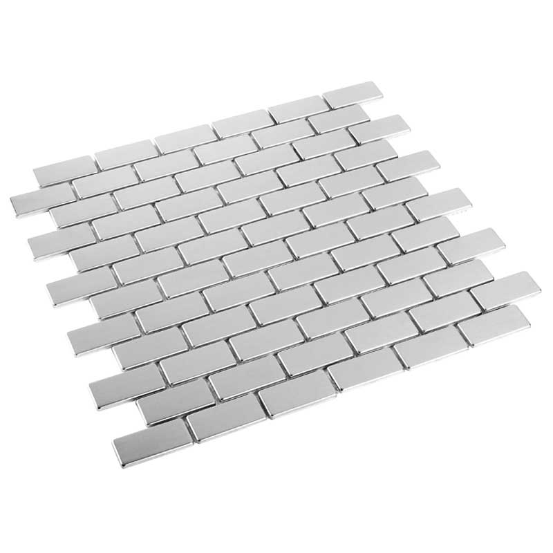 Metall Mosaik Highgrade Silber 2,3 x 4,8 cm