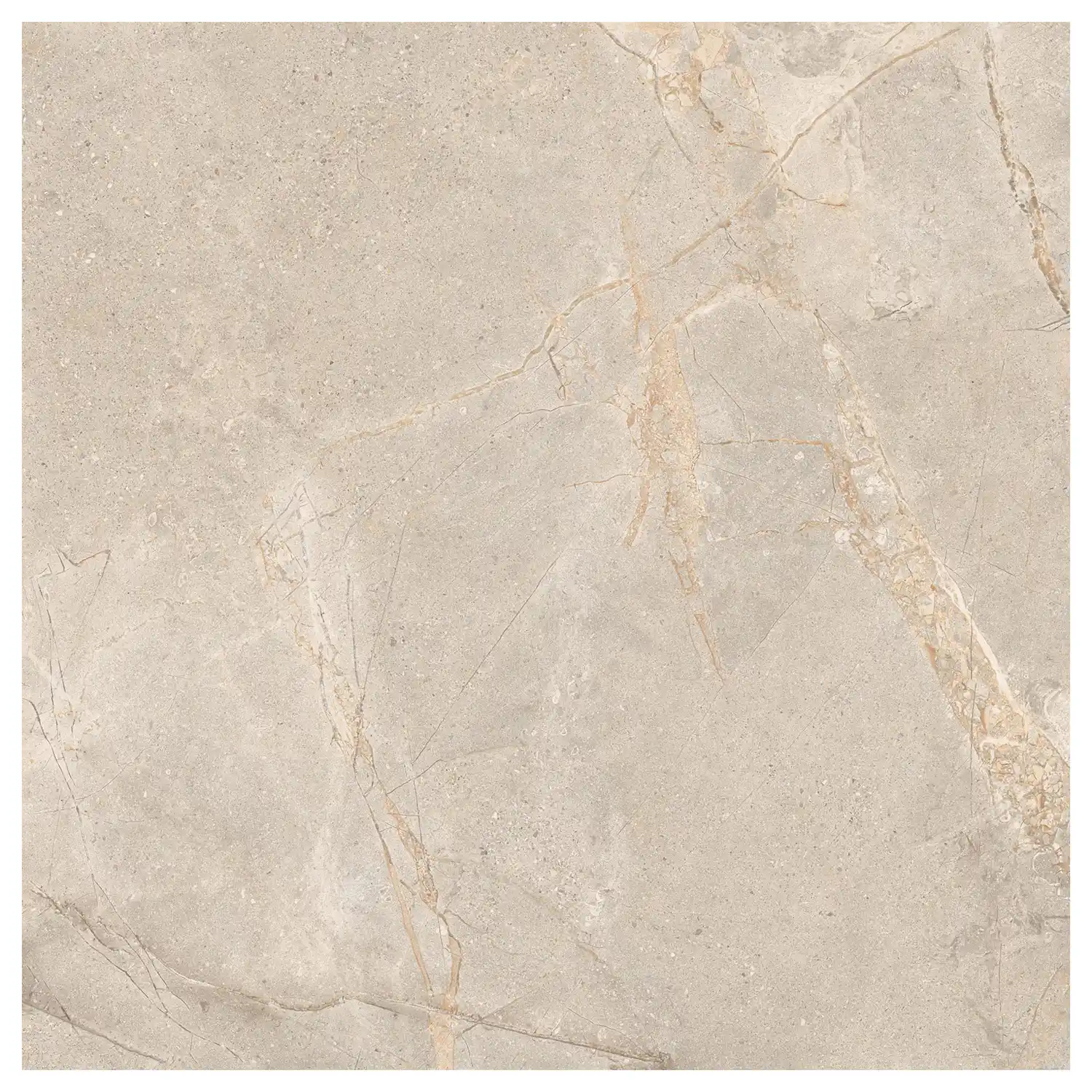 Steinoptik Fliese Crust Beige 120 x 120 cm