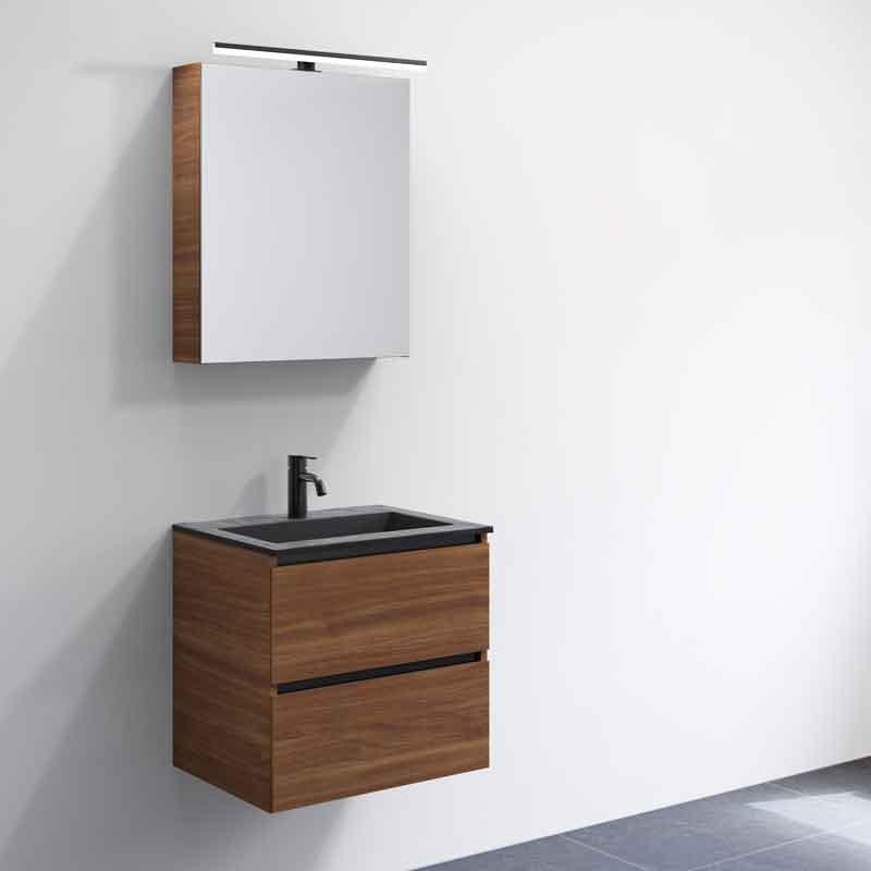 Riho Graph-It Stone Slim Set mit Spiegelschrank 2 Auszüge