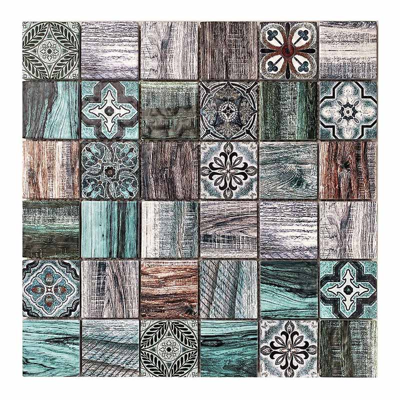 Modo Bosco-5 verde 4,8 x 4,8 cm Mosaikfliesen