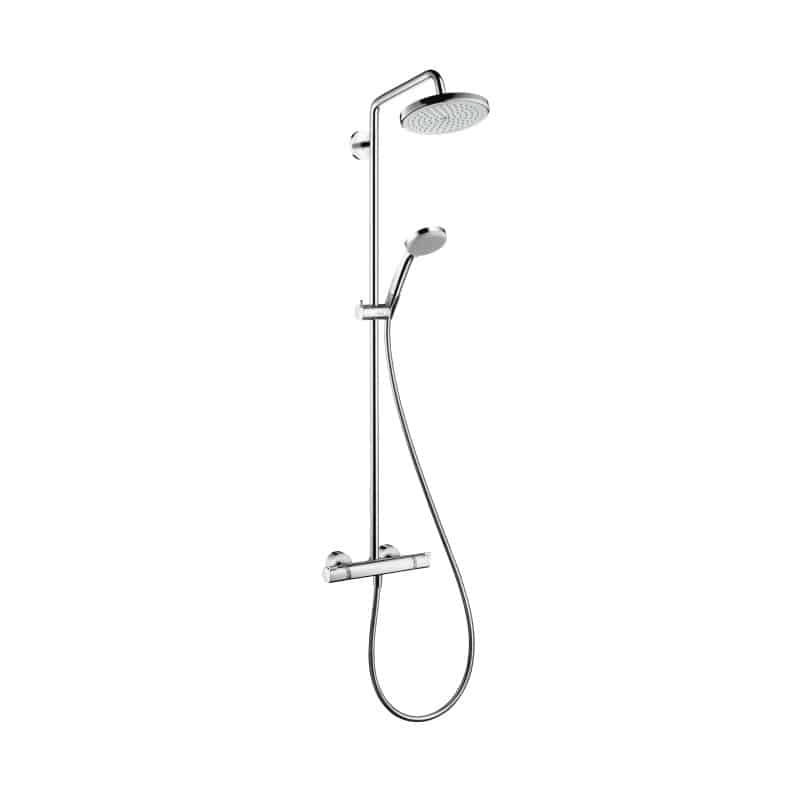 Hansgrohe Croma 220 Air1jet Showerpipe, Brausearm schwenkbar