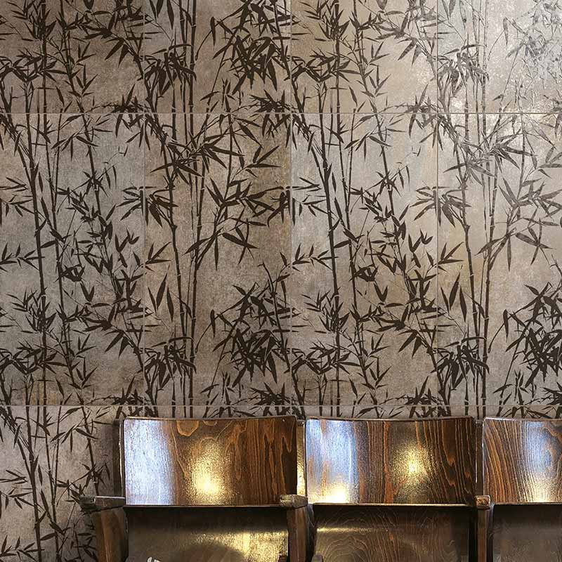 Cercom Temper Bamboo Bronze Dekorfliesen-Set 120 x 120 cm