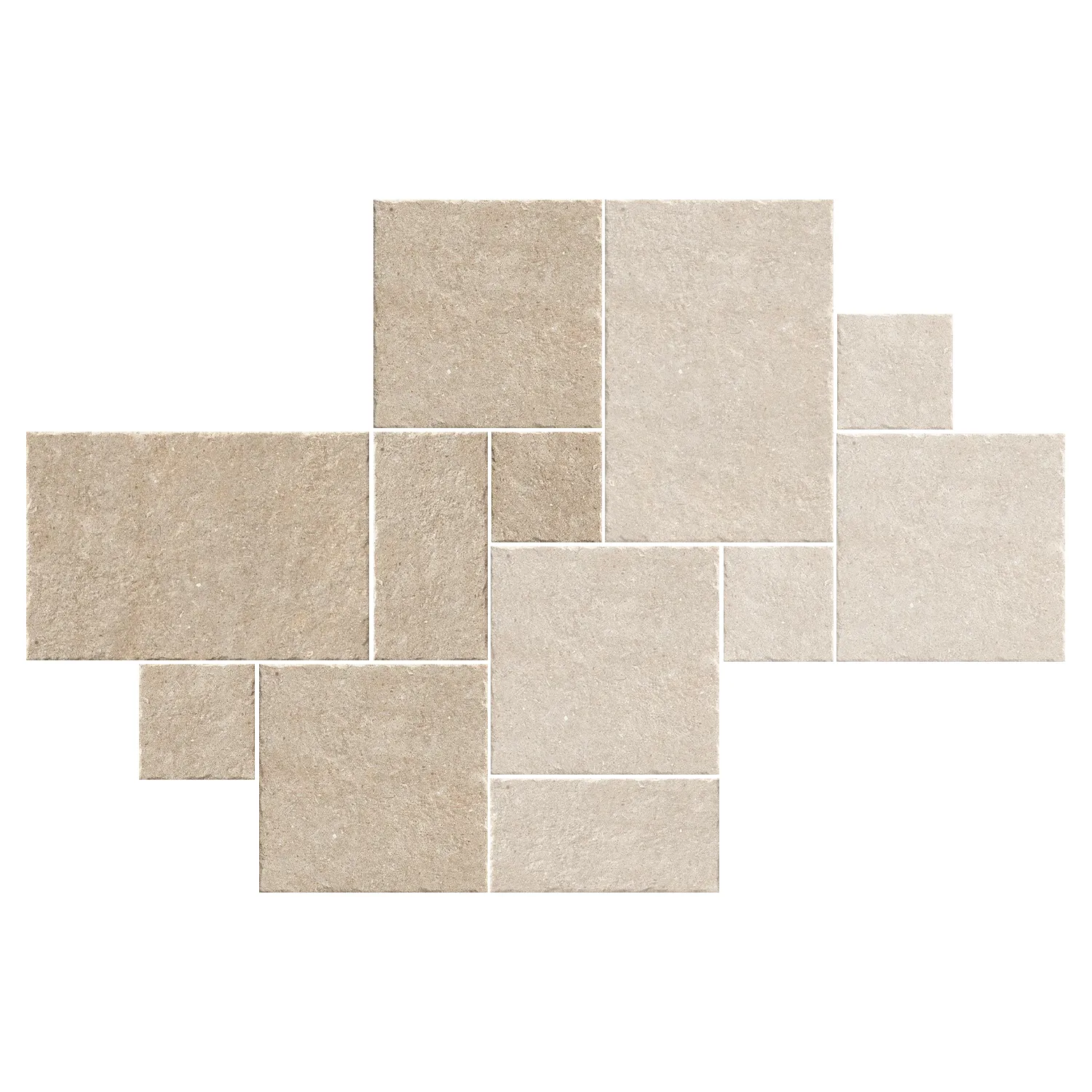 Steinoptik Fliese Sedimenti Sand Tumbled Römischer Verband