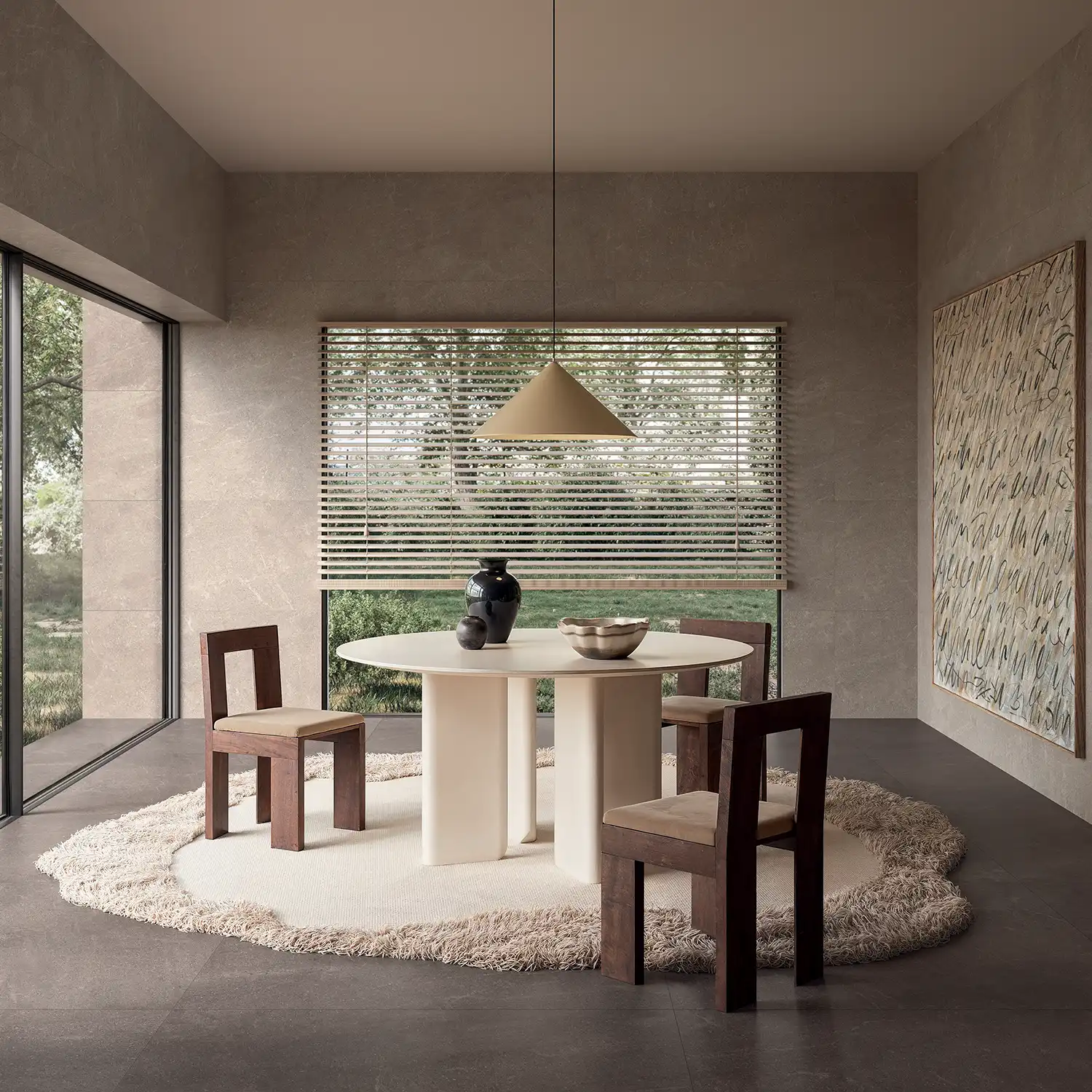 Steinoptik Fliese Natural Moka 120 x 120 cm