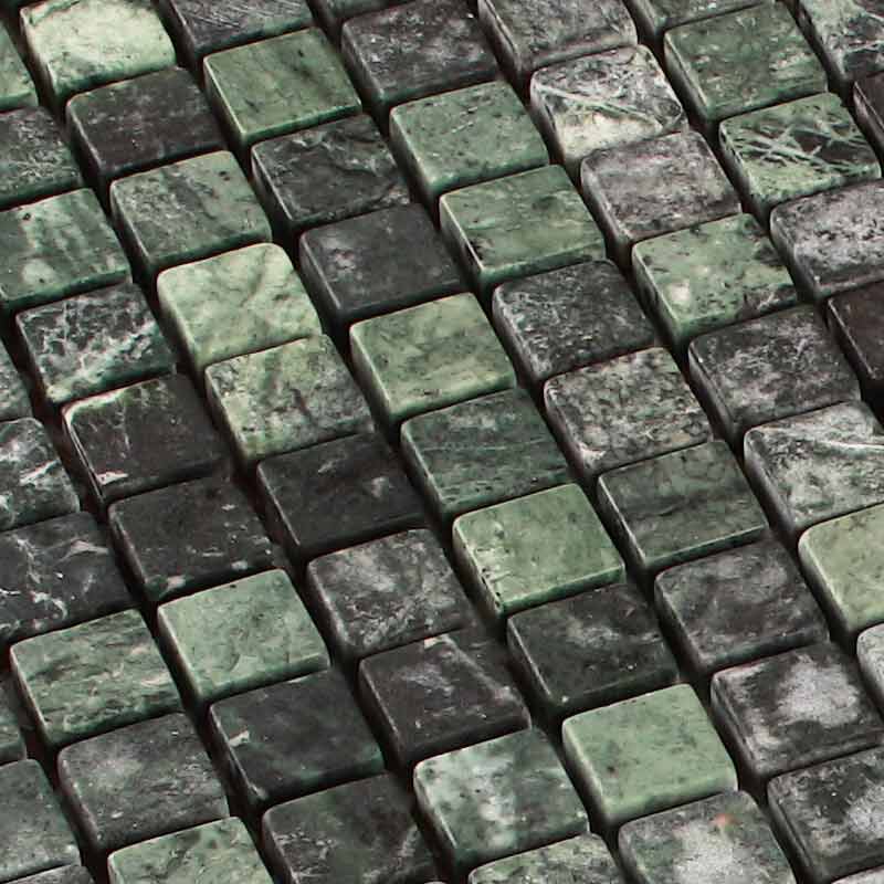 Antikmarmor Mosaik Verde 1,5 x 1,5 cm