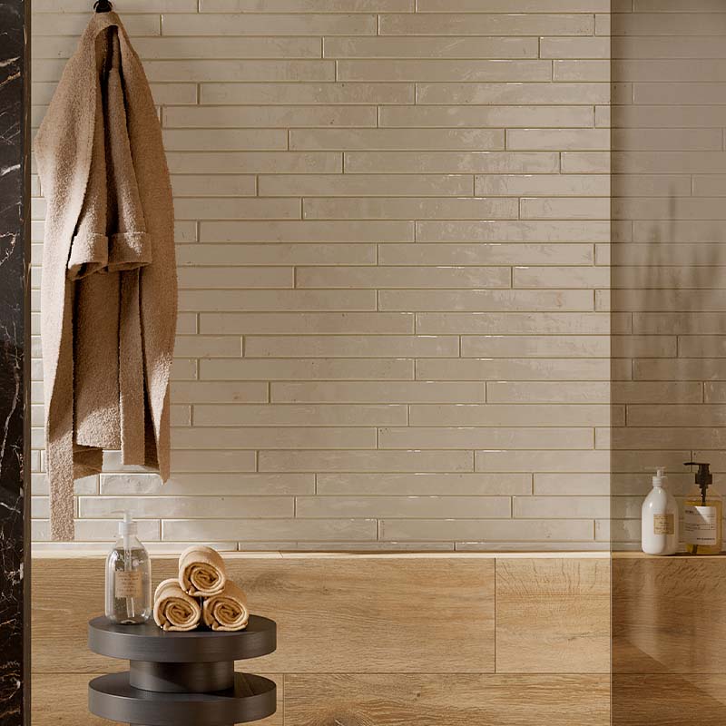 Fliese Colors Ivory Brick 4,8 x 45 cm