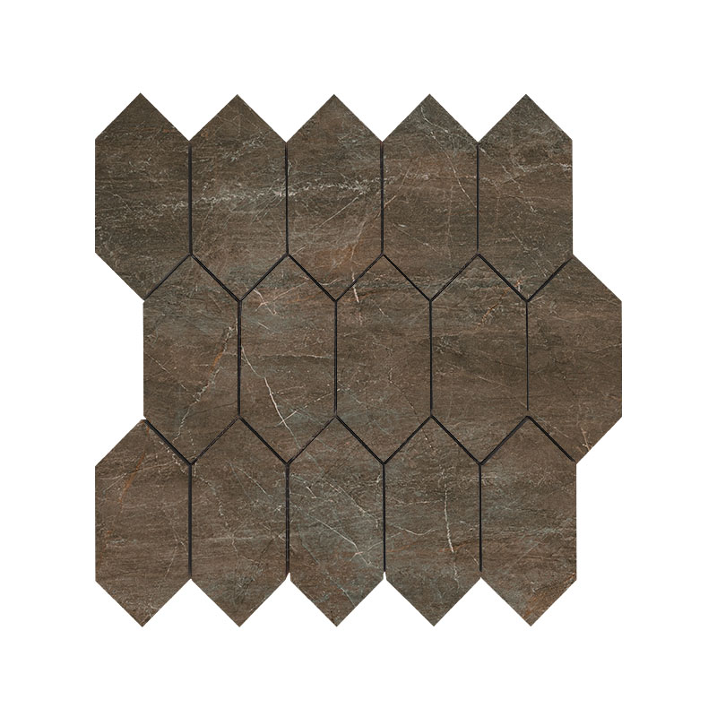 Serenissima Fossil Mosaico Losanga Bruno Mosaikfliesen