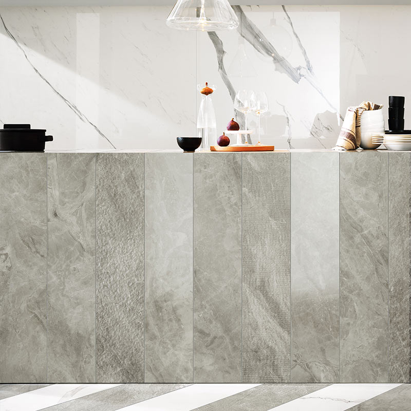 Italgraniti Marble Experience Orobico Grey Listello Mix 20 x 120 cm