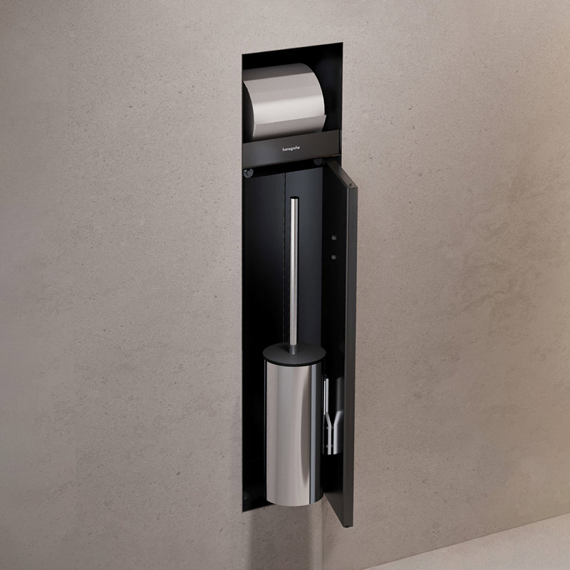 hansgrohe XtraStoris Rock Papierhalter WC Bürstenhalter UP